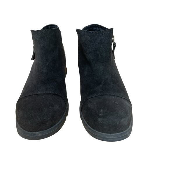 SOREL Major Low Black Suede Leather Side-Zip Women's Ankle Booties - Size 7 - Picture 7 of 15